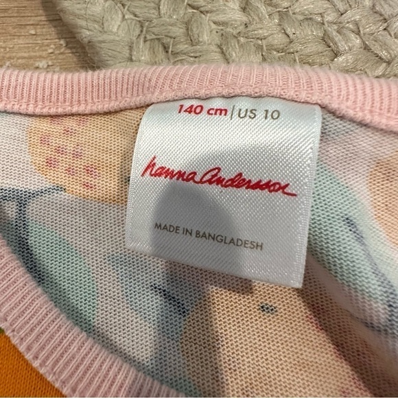 HANNA ANDERSSON TIERED TWIRLY PINK TANGERINES TWIRL POWER DRESS 140 10 - Picture 3 of 6